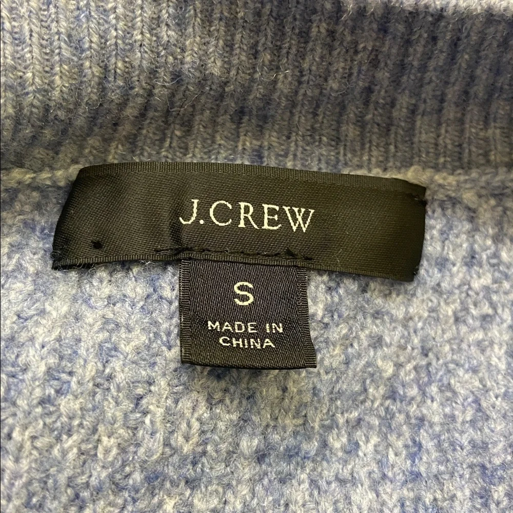 J. Crew Men's Heather Blue,Waffle- Knit,Long Sleeve,Crewneck Sweater. Size-Small